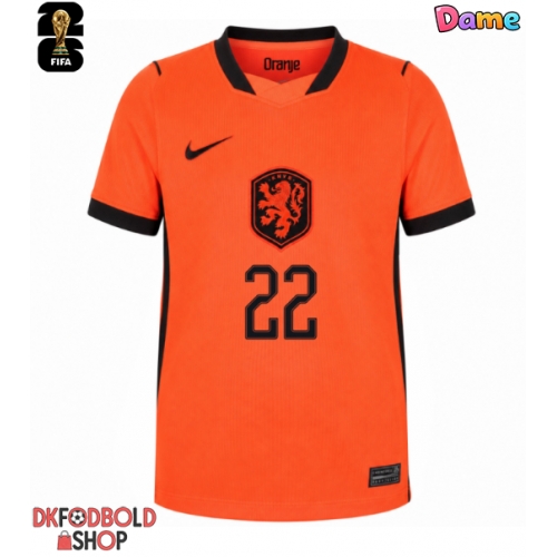 Holland Denzel Dumfries #22 Hjemmebanetrøje Dame VM 2026 Kort ærmer